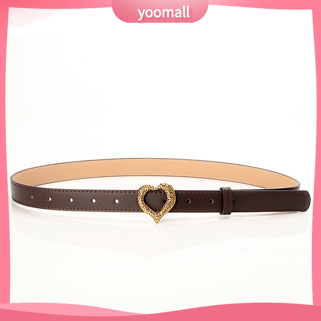 Thắt Lưng Da Giả Khóa Trái Tim Kim Loại Thoải Mái Dễ Sử Dụng Cho Nữ