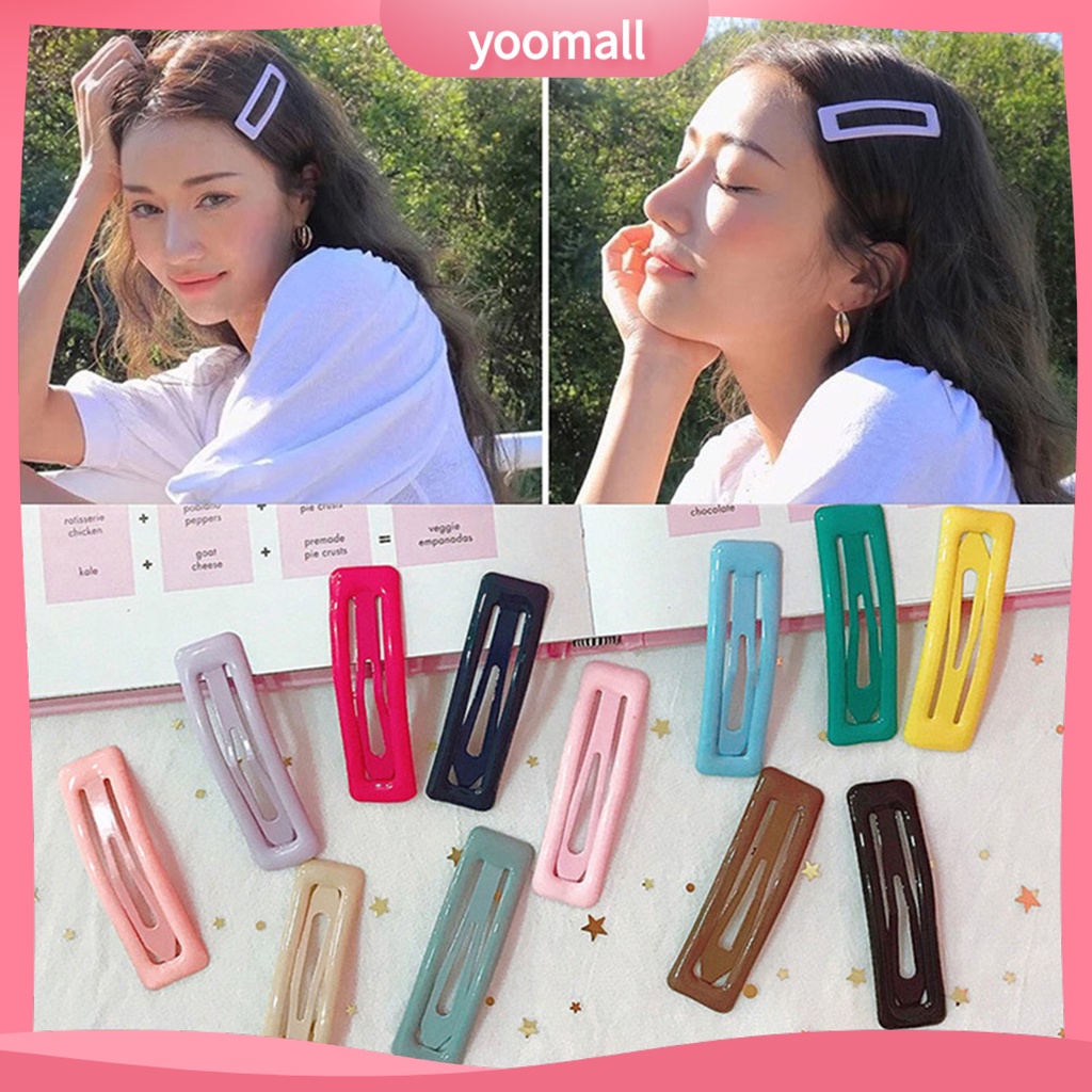 Kẹp Tóc Dạng Bấm Màu Kẹo Thời Trang Cho Nữ