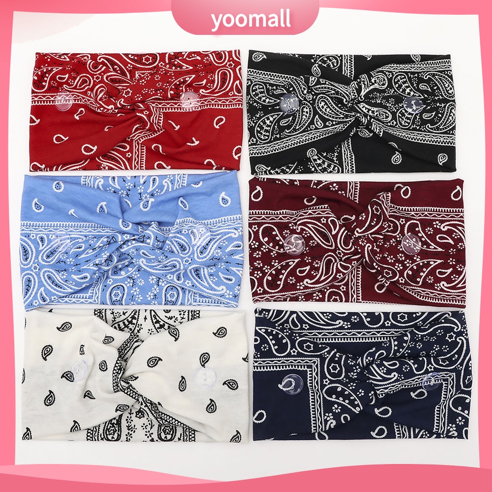 Băng Đô Cài Tóc Unisex Bản Rộng Co Giãn Cài Nút Hỗ Trợ Luyện Tập Yoga / Thể Hình