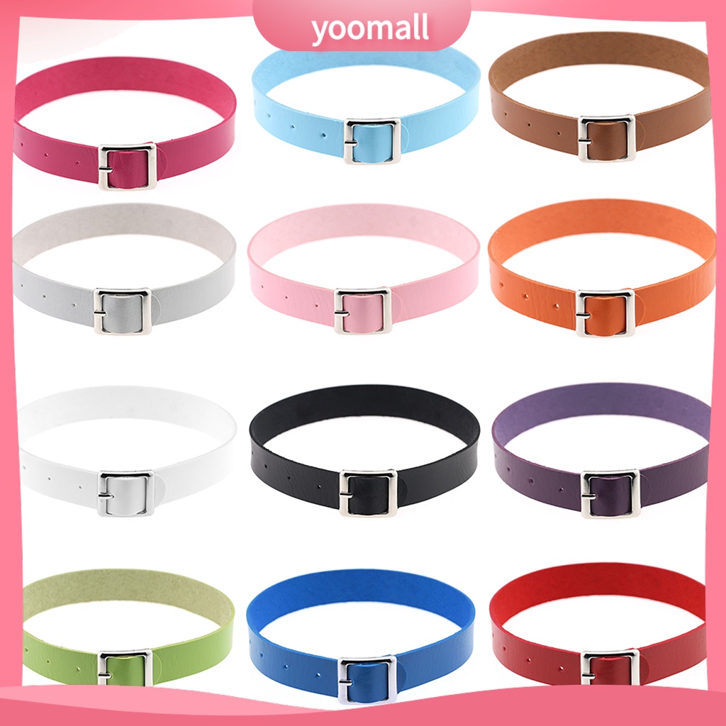 Vòng Cổ Choker Giả Da Phong Cách Punk Cổ Điển