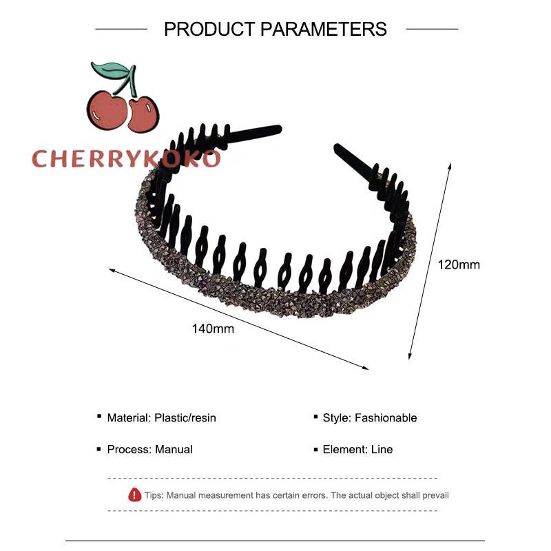 🍒🍒CHERRYKOKO Băng Đô Cài Tóc Bện Đính Đá Lấp Lánh Phong Cách Mới 2023 Cho Nữ
