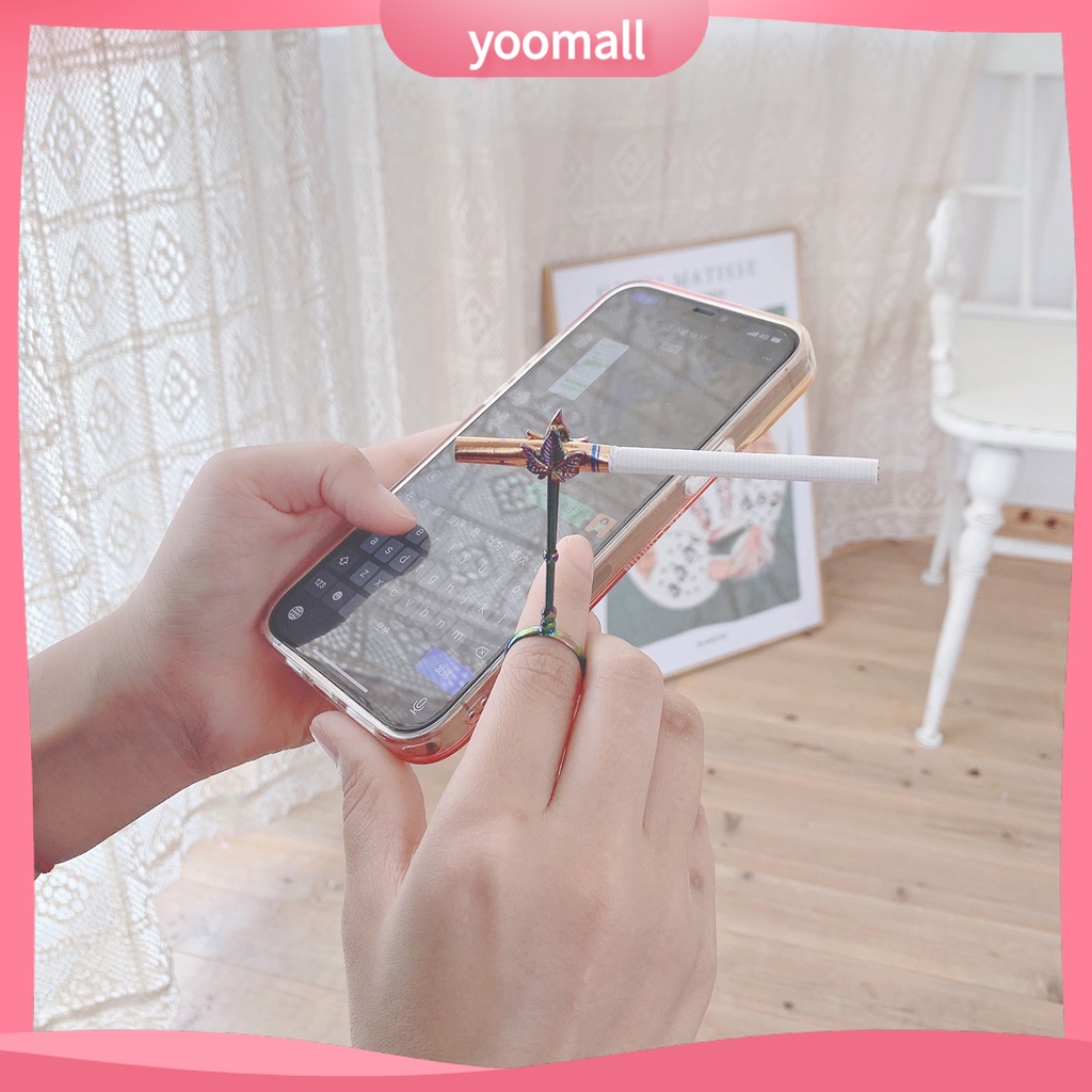 [YM] Nhẫn Đeo Ngón Tay Bằng Đồng Trơn Hình Lá Phong Thông Dụng Cho Người Lớn