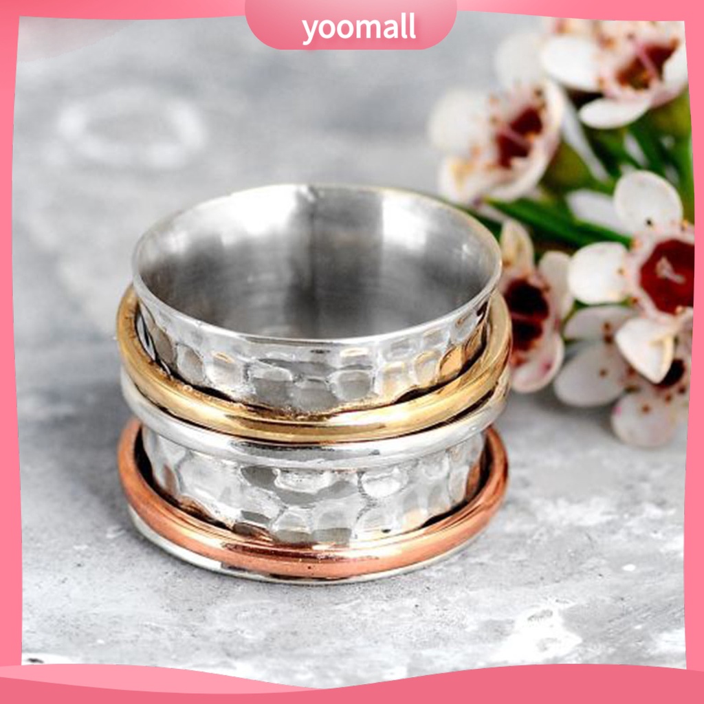 [YM] Nhẫn Nam Đính Đá Ngọc Lam Phong Cách Bohemian Vintage