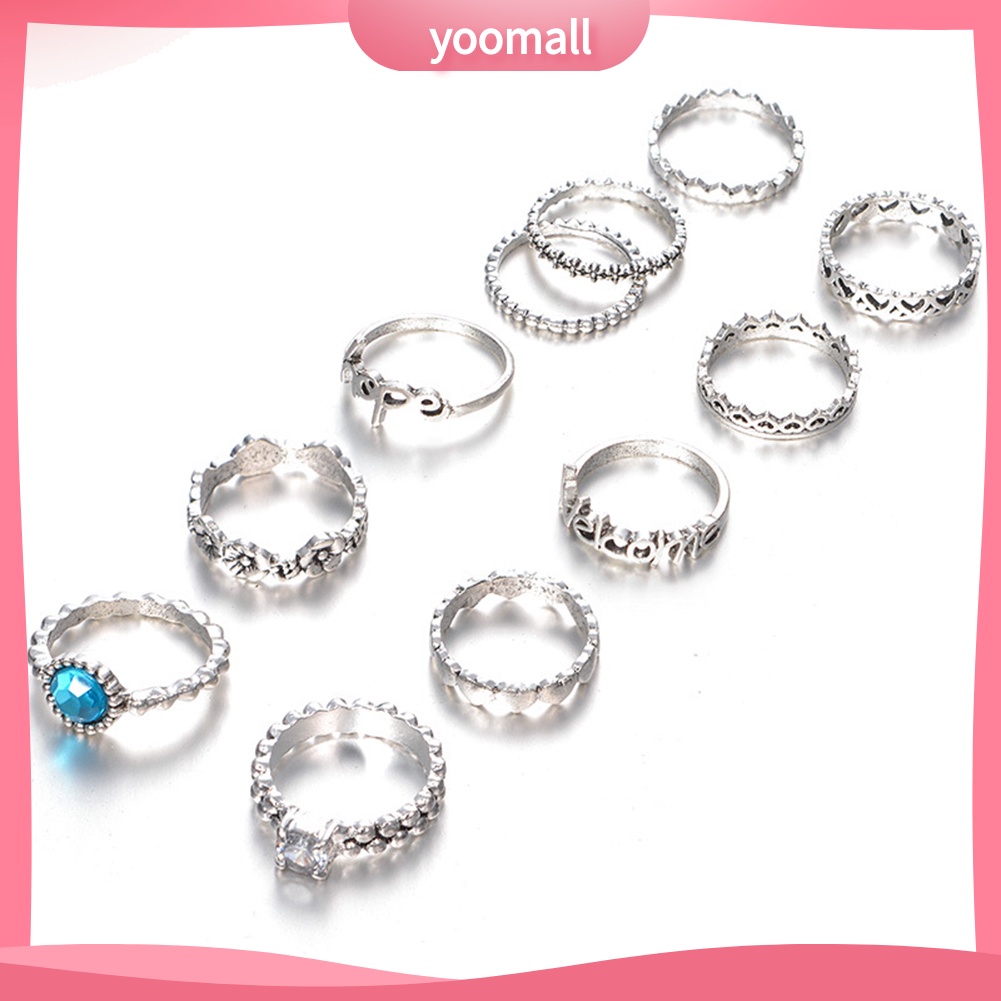 Set 11 Nhẫn Đeo Khớp Ngón Tay Thời Trang Nữ