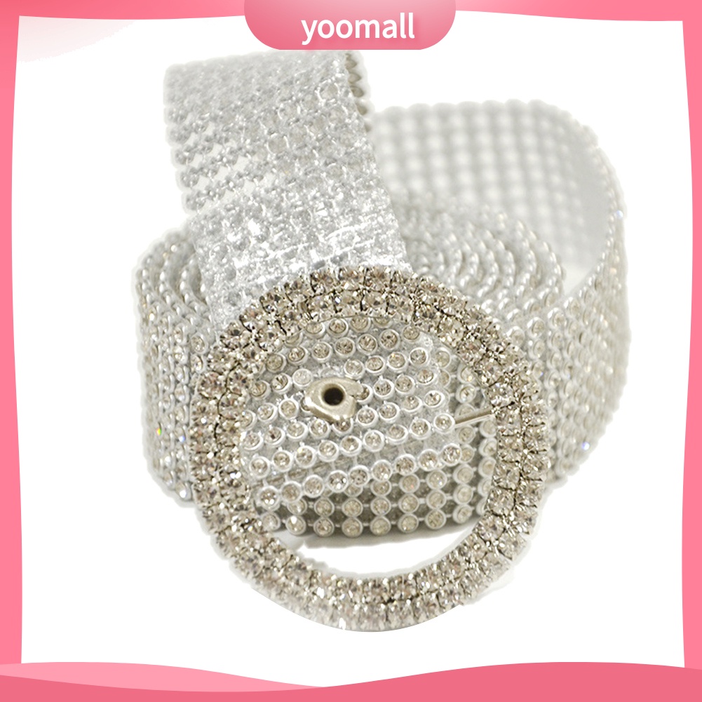 Thắt Lưng Đính Đá Hình Trái Tim / Oval Sang Trọng Cho Nữ