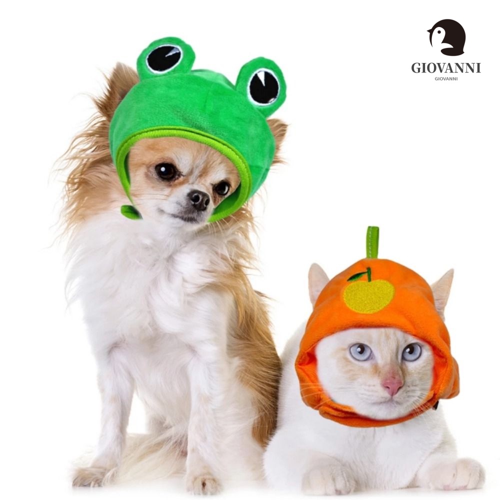 GIOVANNI Nón Đội Bằng Vải Bông Mềm Mại Thoáng Khí Hình Cua / Động Vật Dành Cho Thú Cưng