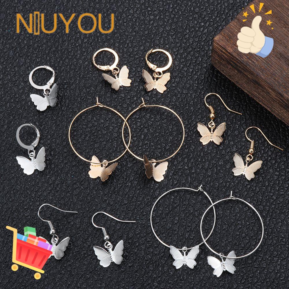 NIUYOU Bông Tai Bướm Thời Trang Cho Nam Và Nữ