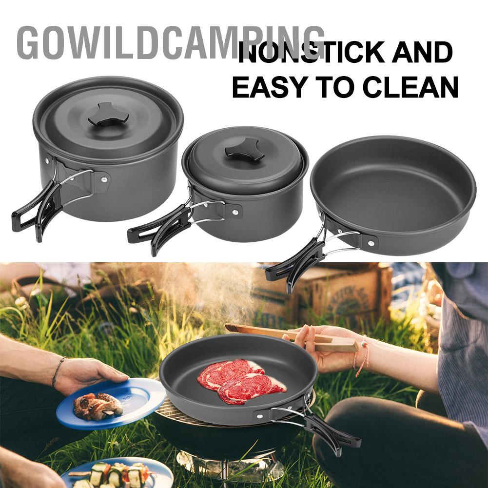 GoWildCamping Bộ Đồ Nướng Dã Ngoại Cắm Trại Cho 2-3 Người
