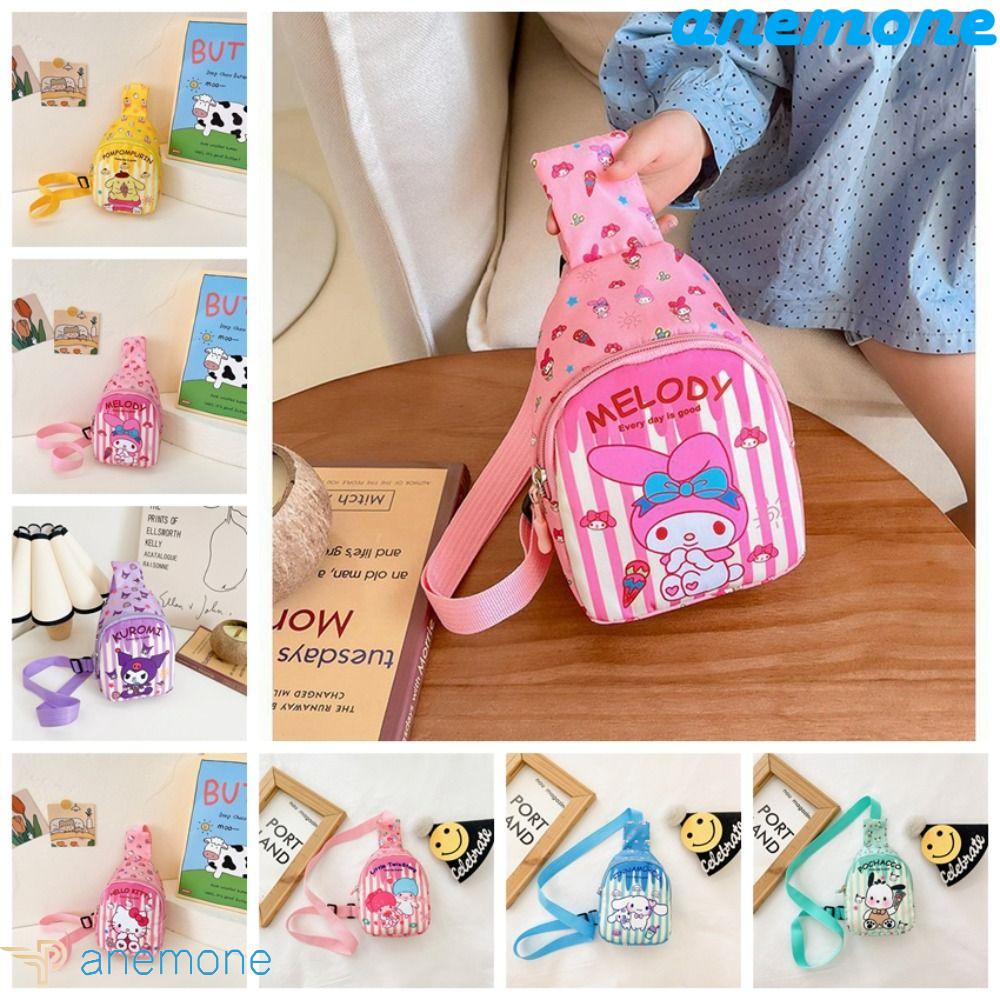 ANEMONE Túi Đeo Chéo Ngực Đựng Tiền Xu Mini Kuromi Hoạt Hình Cinnamoroll Kuromi Thời Trang Thích Hợp Làm Quà Tặng Cho Trẻ Em