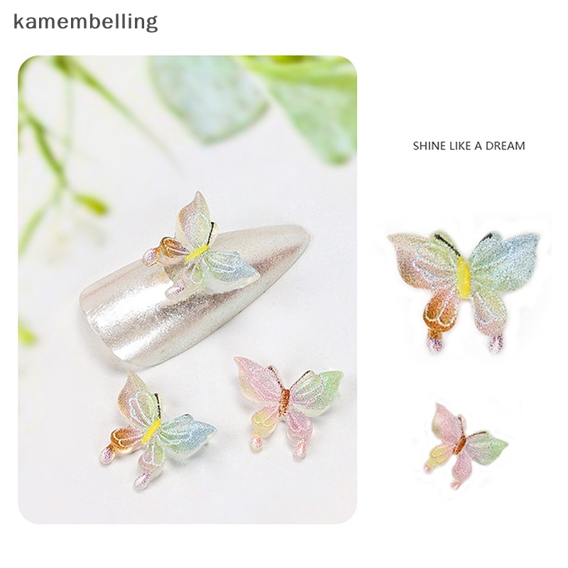 Set 20 Phụ Kiện Đính Trang Trí Móng Tay Hình Bướm 3D DIY