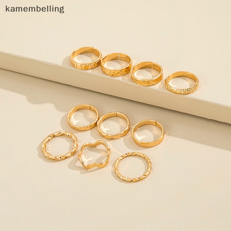 Set 10 Nhẫn Đeo Khớp Ngón Tay Kim Loại Vintage Cho Nữ