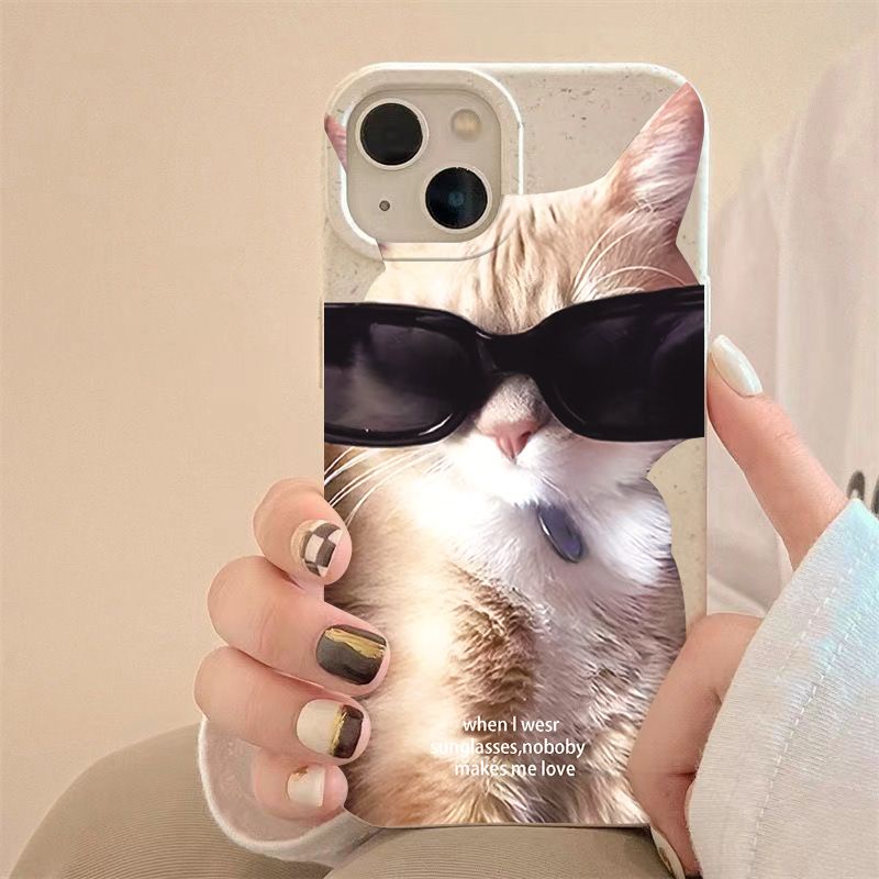 Ốp Điện Thoại Dẻo Họa Tiết Chú Mèo Đơn Giản Chống Sốc Cho Iphone 7plus8iphone12 14pro 13 11max YYG7