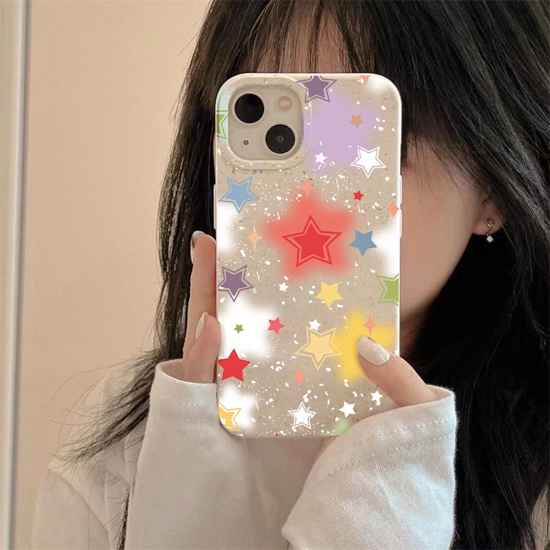 Ốp Điện Thoại Dẻo Họa Tiết Ngôi Sao 4DZR Dễ Thương Chống Sốc Cho Iphone1214pro11 max7 8p 13
