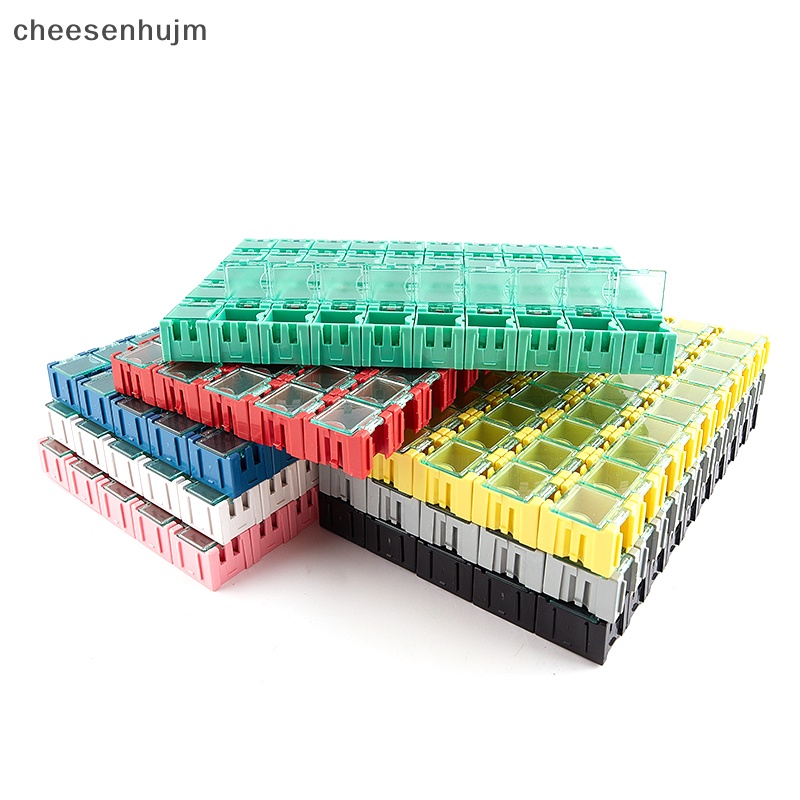 Bộ 50 Hộp Đựng Linh Kiện Điện Tử SMD SMT Mini Tiện Dụng