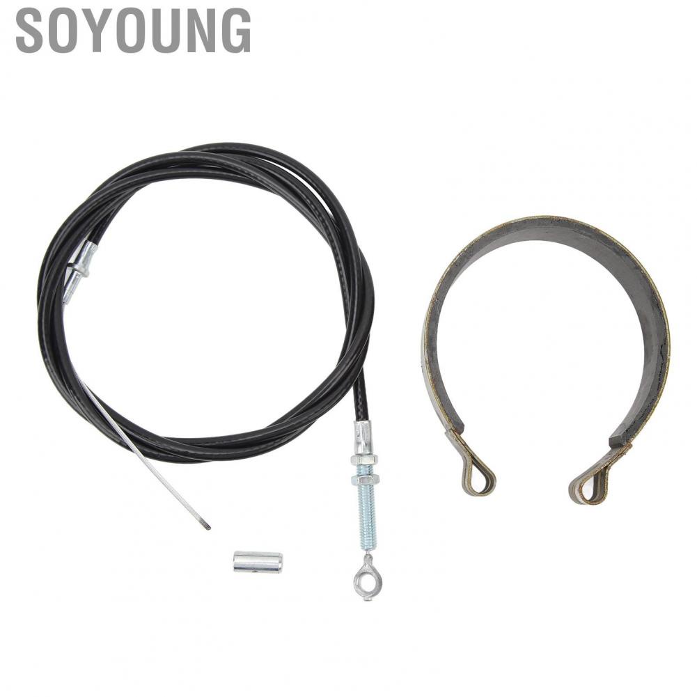 Soyoung 4in Rear Brake Band Pins Kit with 1.55m Throttle Pull Cable for Go Kart Yard Cart Mini Bike ATV Pin