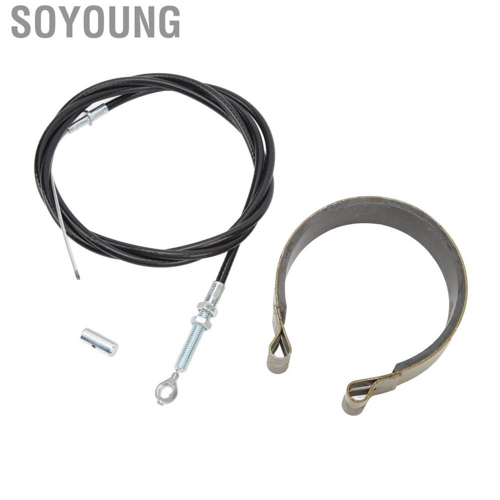 Soyoung 4in Rear Brake Band Pins Kit with 1.55m Throttle Pull Cable for Go Kart Yard Cart Mini Bike ATV Pin