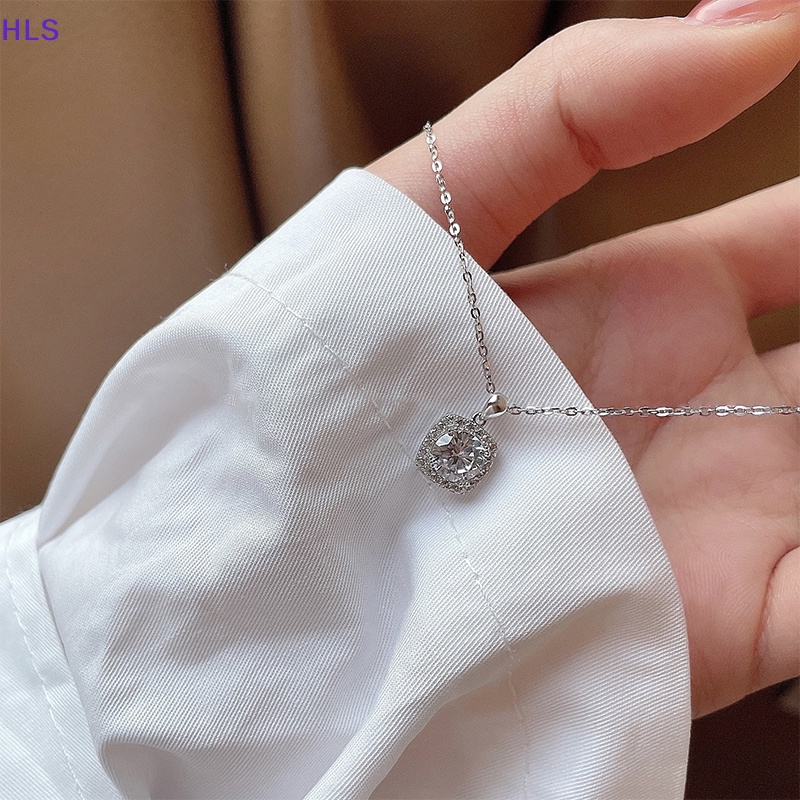 Vòng cổ Bạc Mặt Đá Moissanite Nhân Tạo Thời Trang Dành Cho Nữ