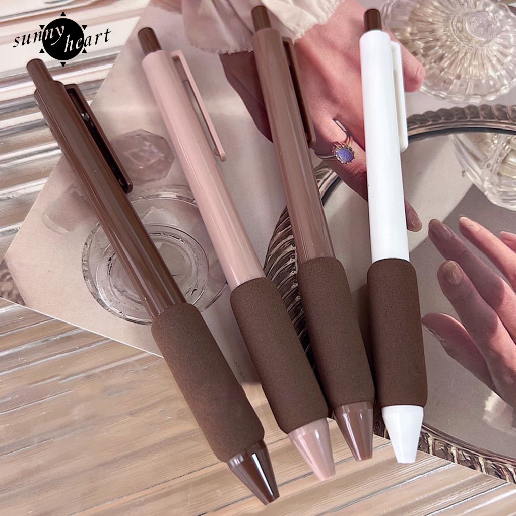 Sunnyheart Set 4 Bút Viết Cao Su Mềm Màu Gradient Nhanh Khô Không Có Dây Kéo Dài