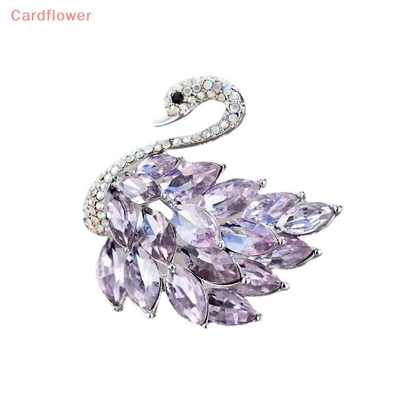 Ghim Cài Áo Hình Thiên Nga Đính Đá Zircon Thanh Lịch Thời Trang Mới
