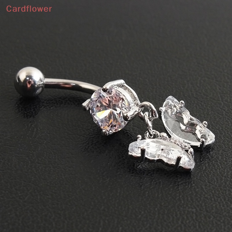 Khuyên Rốn Hình Bướm Đính Đá Zircon Thời Trang Mới Cho Nữ