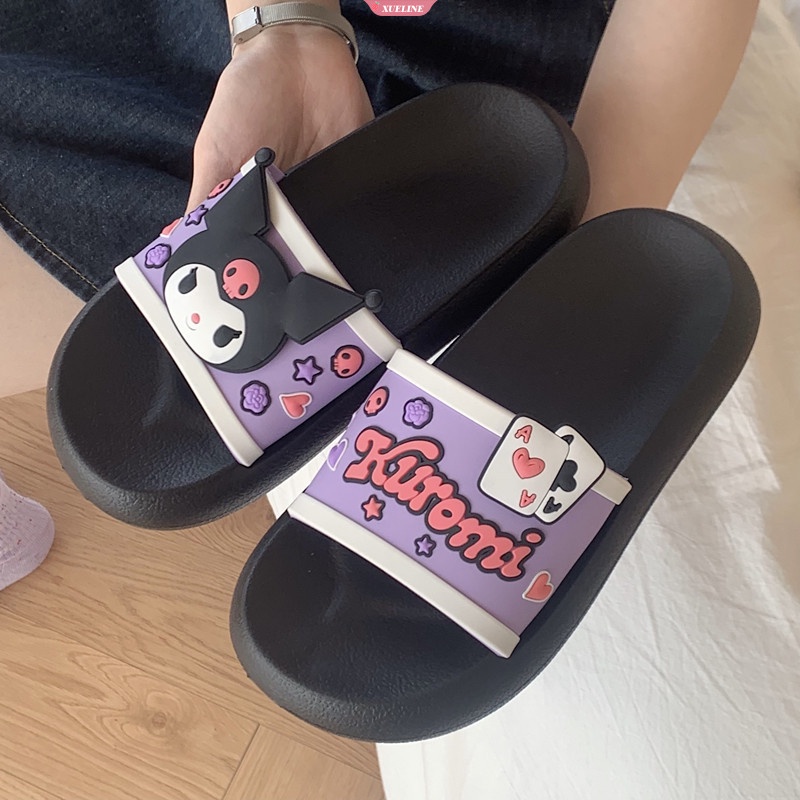 Dép Xỏ Ngón Đi Trong Nhà Đế Dày Chống Trượt Họa Tiết Hoạt Hình Cinnamoroll Kuromi Thời Trang Mùa Hè Cho Nữ