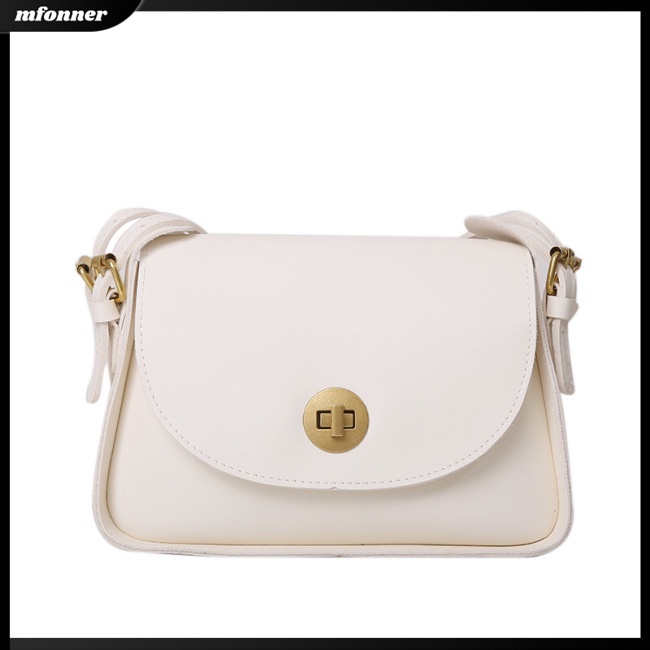 Túi Đeo Chéo Vai Bằng Da Pu Màu Trơn Chống Nước Thoáng Khí Dành Cho Nữ