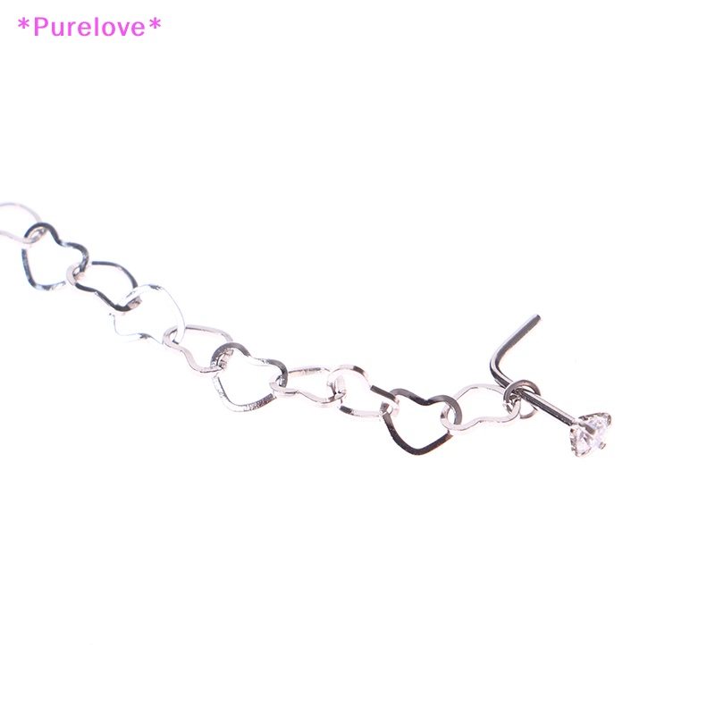 Khuyên Mũi Thép Không Gỉ Đính Đá Zircon Mới