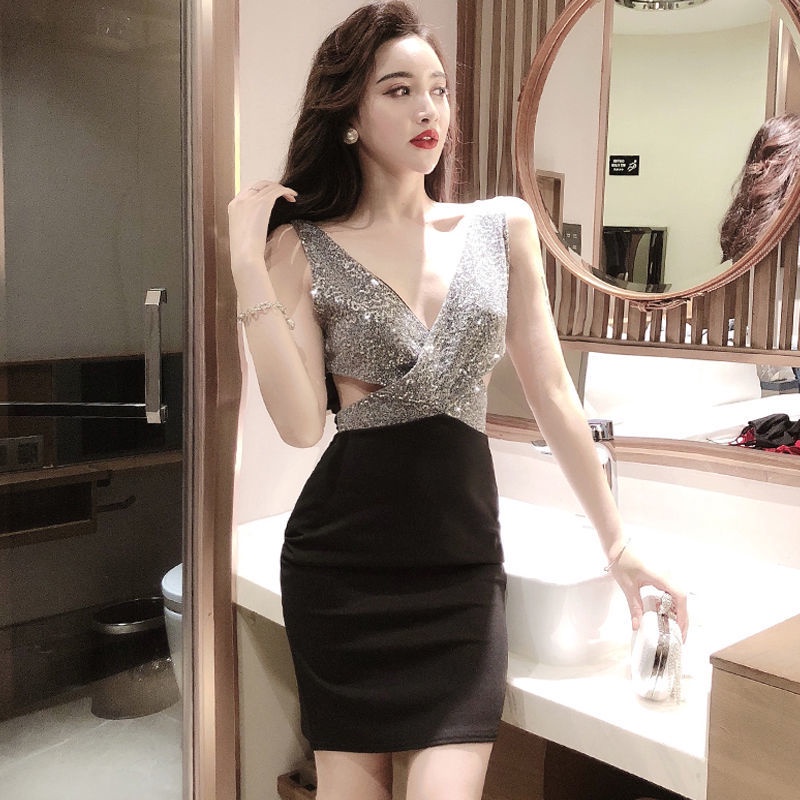 Đầm Ngắn Ôm Eo Che Phủ Bụng Thời Trang Tiệc Tùng Dành Cho Nữ