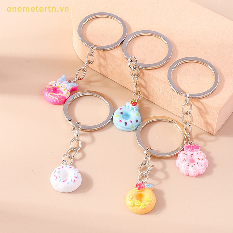 Móc Khóa Hình Bánh Donut Xinh Xắn