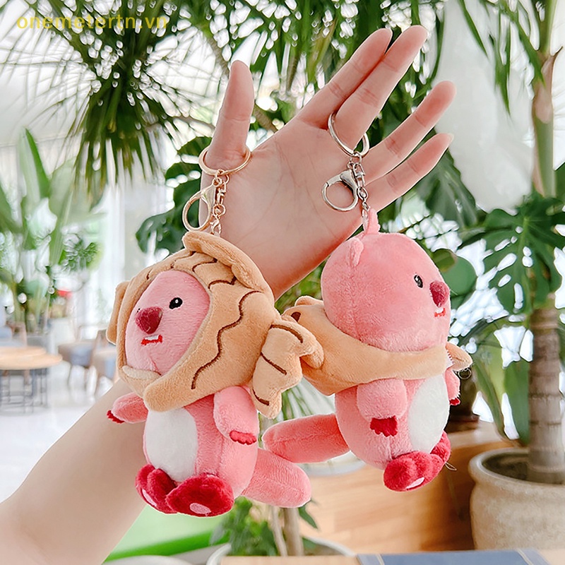 Móc Khóa Búp Bê Nhồi Bông Màu Hồng Dễ Thương