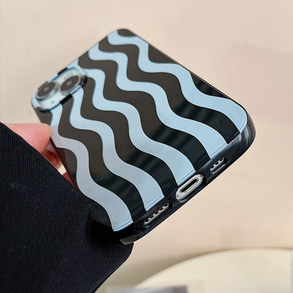 Ốp Điện Thoại TPU Mềm Họa Tiết Lượn Sóng Đơn Giản Chống Sốc Chống Bẩn Cho IPhone 14 13 12 11 Pro Max X XR 8 7 Plus