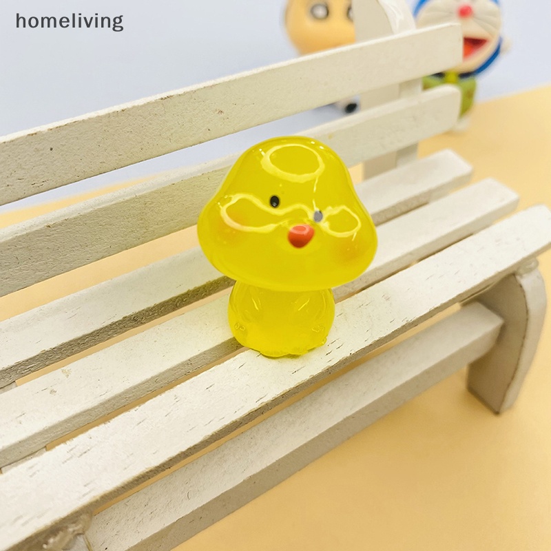 Bộ 5 Chú Gà Con Màu Dạ Quang Bằng Nhựa Resin Phong Cách Ngẫu Nhiên DIY
