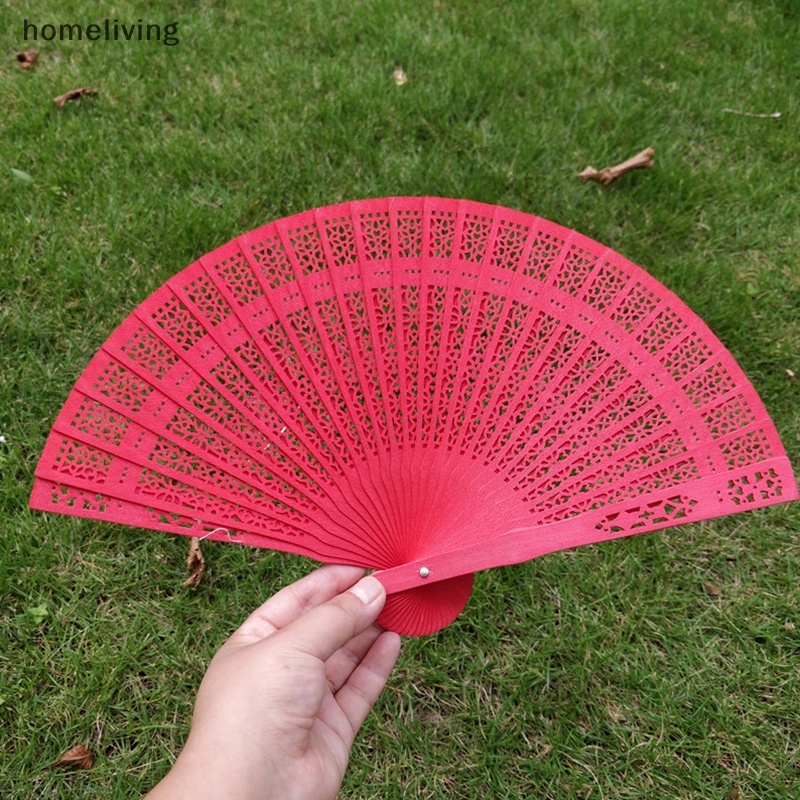 Quạt Xếp Cầm Tay Bằng Tre Chạm Khắc Phong Cách Trung Hoa