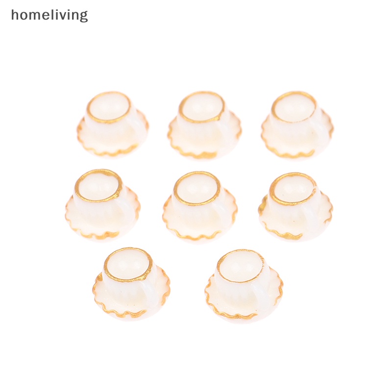 Set 4 Ly Cà Phê Mini Tỉ Lệ 1: 12 Dùng Để Trang Trí Nhà Búp Bê