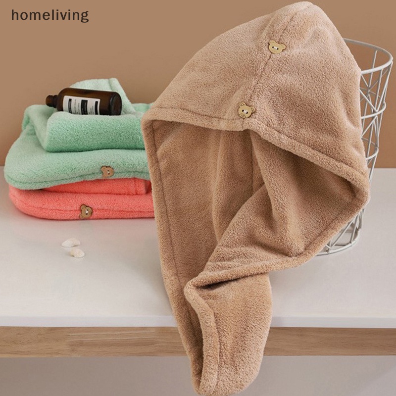 Khăn Quấn Tóc Nhanh Khô Có Nút Cài Tiện Dụng Cho Nữ