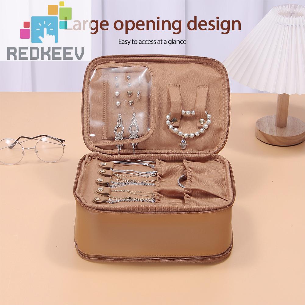 Túi Đựng Mỹ Phẩm Bằng Da PU Hai Lớp Tiện Dụng