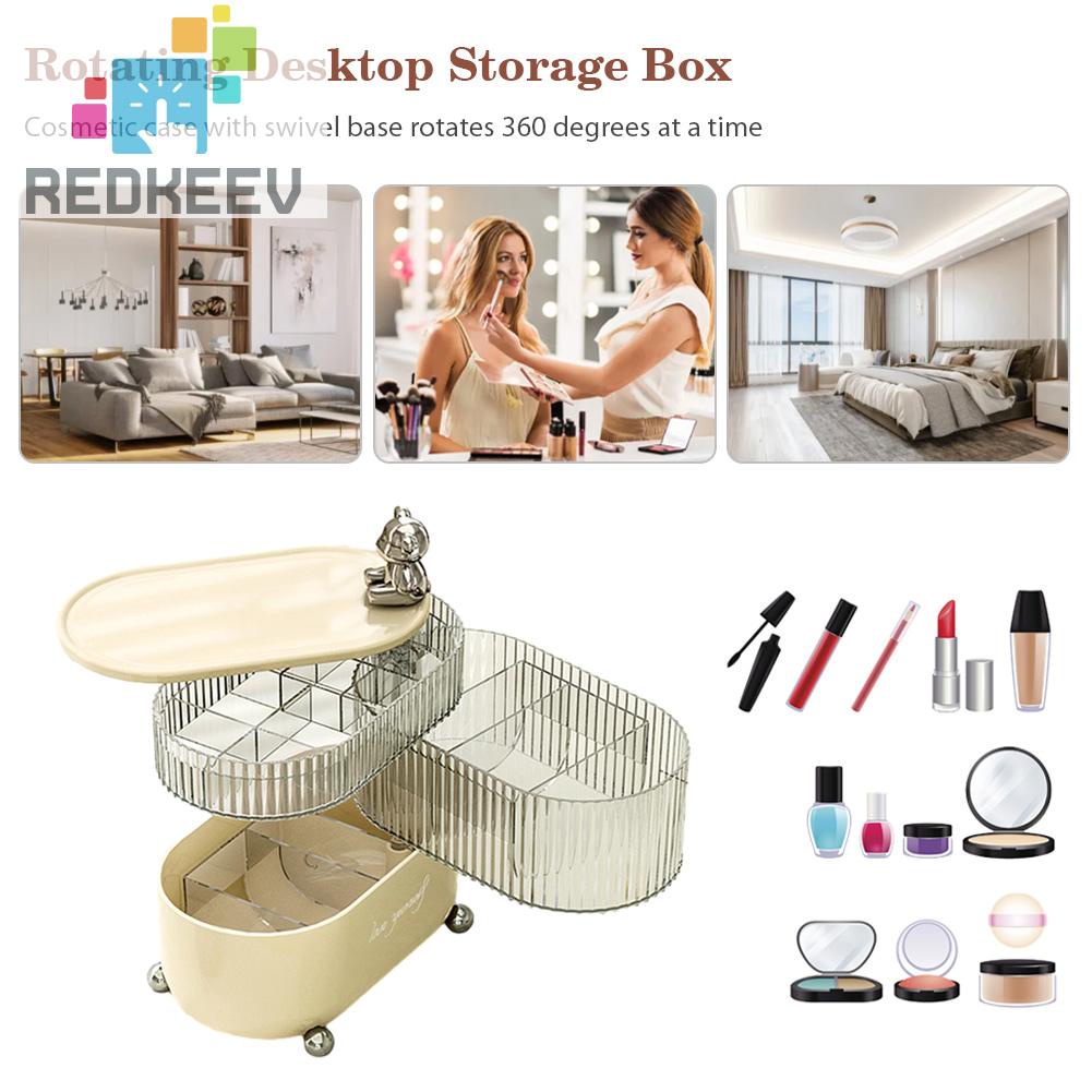 Hộp Đựng Đồ Trang Điểm Nhiều Tầng Có Thể Xoay Được Chống Bụi Tiện Dụng