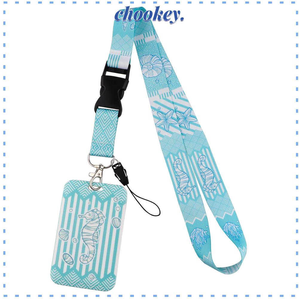 Móc Khóa Hình Cá Ngựa Màu Xanh Dương Dùng Để Giữ Thẻ ID / Chìa Khóa