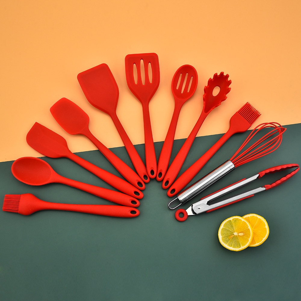 Bộ 11 Dụng Cụ Nấu Ăn Nhà Bếp Bằng Silicone Chất Lượng Cao