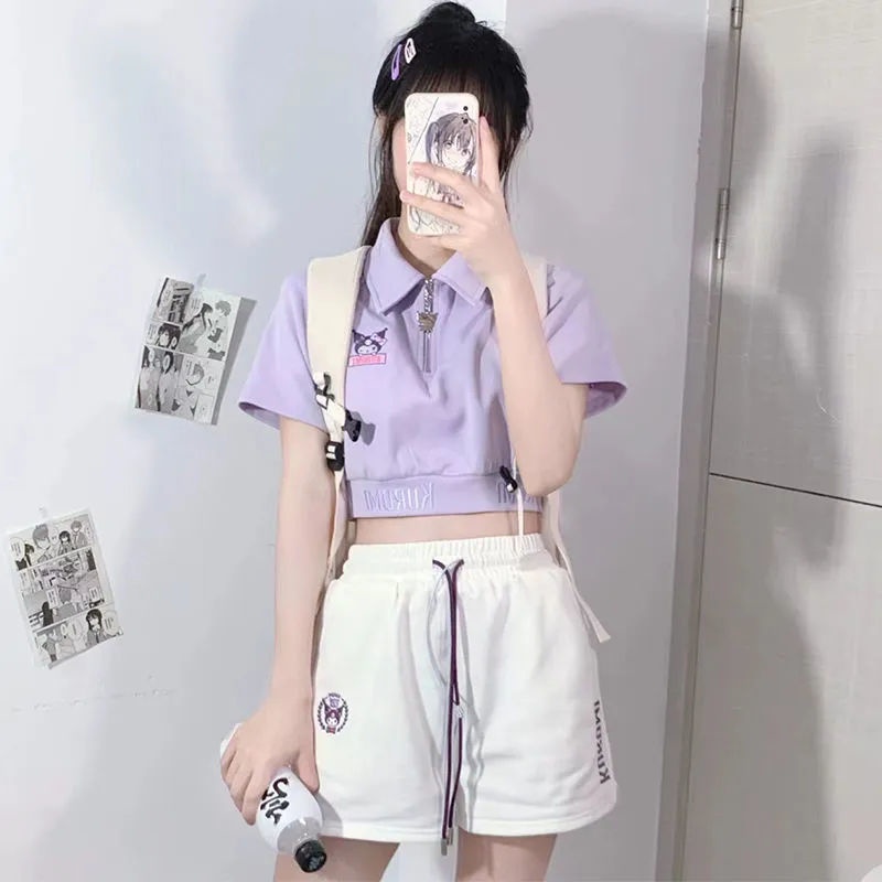 Áo polo Ngắn Tay Dáng Rộng Thời Trang Mùa Hè Nhật Hàn Dành Cho Nữ