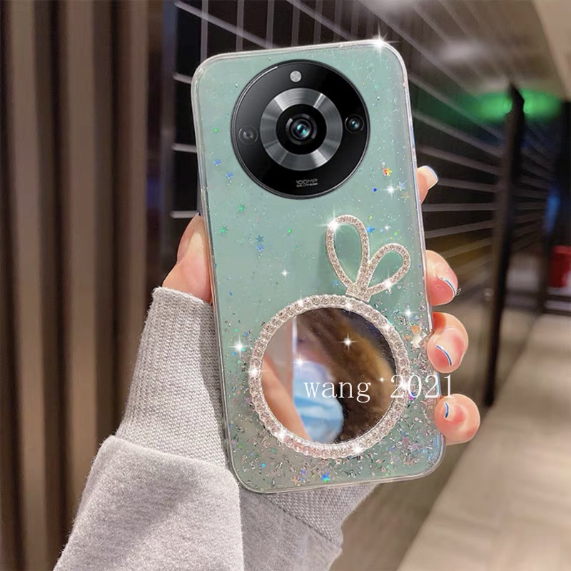 Ốp Điện Thoại Mềm Có Gương Trang Điểm Hình Vương Miện Cho Realme11 Pro Realme 11 Pro + Plus 5G 2023 Realme 11 Pro 5G