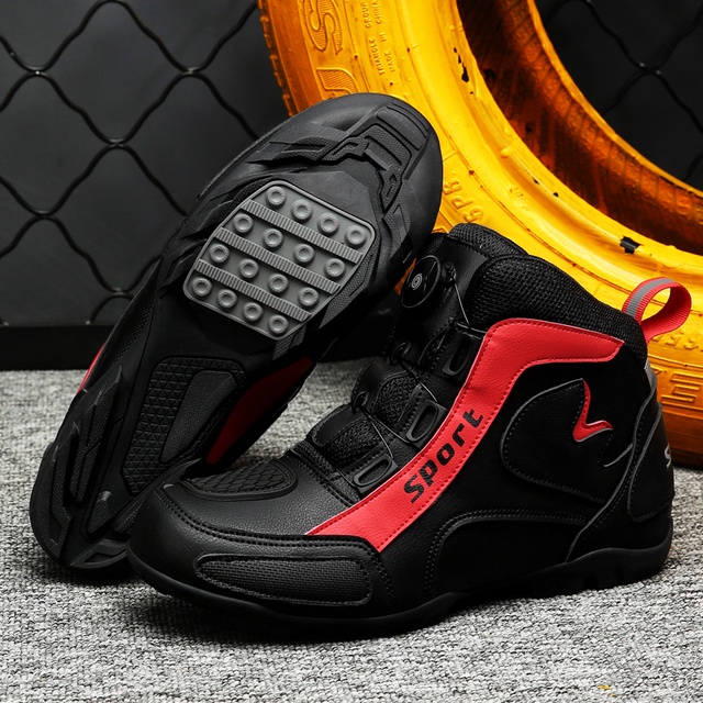Giày Bốt Botas De Moto Mùa Thu Đông Thoáng Khí Đi Xe Máy Chopper Cruiser Touring Cho Nam