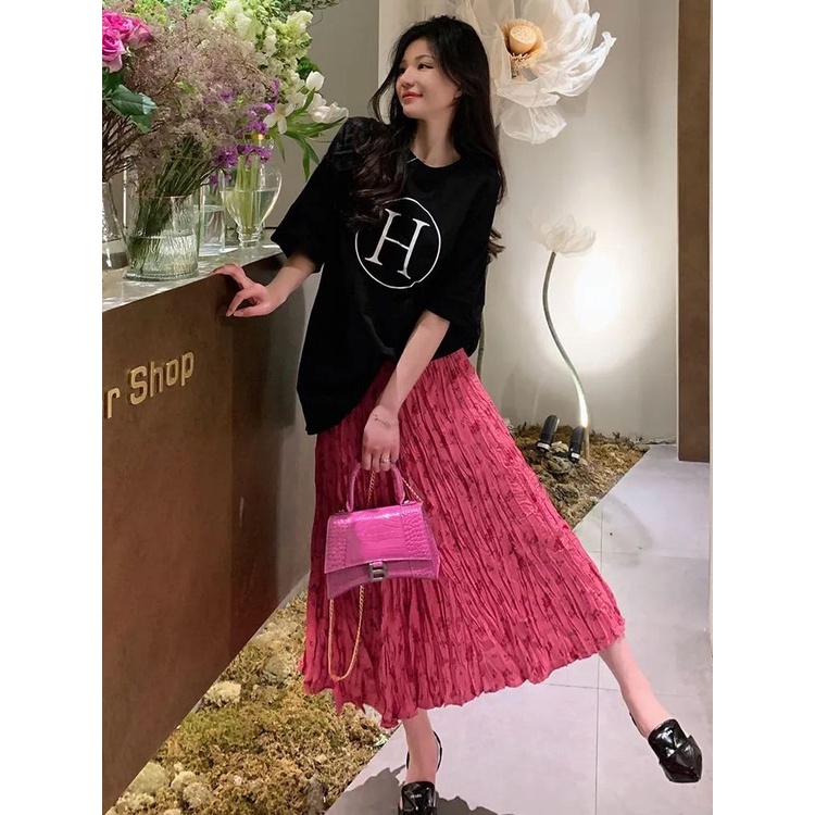 Chân Váy Hoa Dài Xếp Ly Thời Trang Mùa Hè Dành Cho Nữ