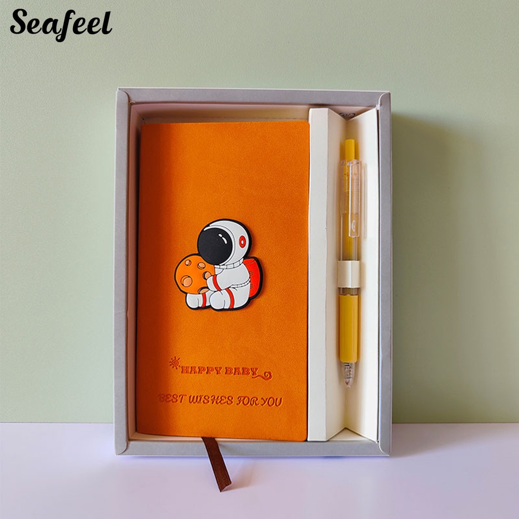 1 Bộ Sổ Tay 96 Trang 192 Trang Bìa Da Dày Dặn Họa Tiết Hoạt Hình Dễ Thương Kèm Bút Dành Cho Học Sinh