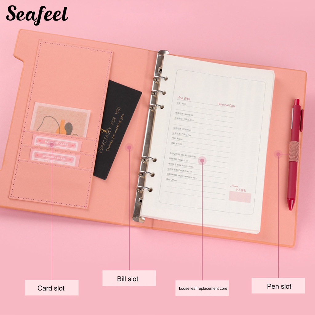 1 Bộ Sổ Tay Giả Da Kèm Vỏ Bút Mở Rộng Tiện Dụng