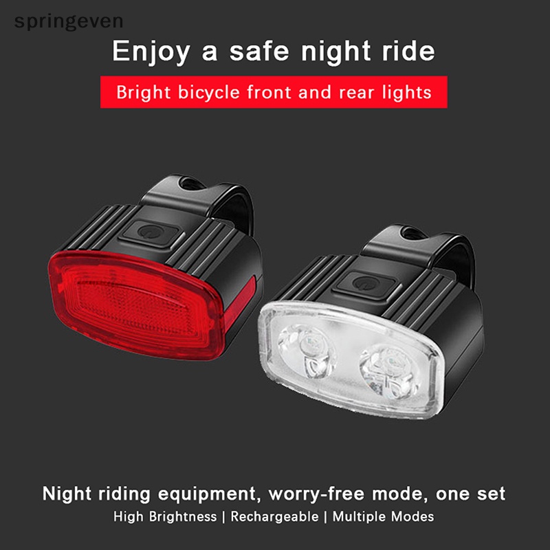 Bộ Đèn Led Gắn Đuôi Xe Đạp Có Thể Sạc Lại Bằng Cổng USB