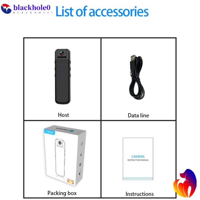 Camera Ghi Hình BH Cs05 Hd Có Kẹp Sau Lưng Kết Nối Wifi Phát Hiện Chuyển Động Nhìn Ban Đêm