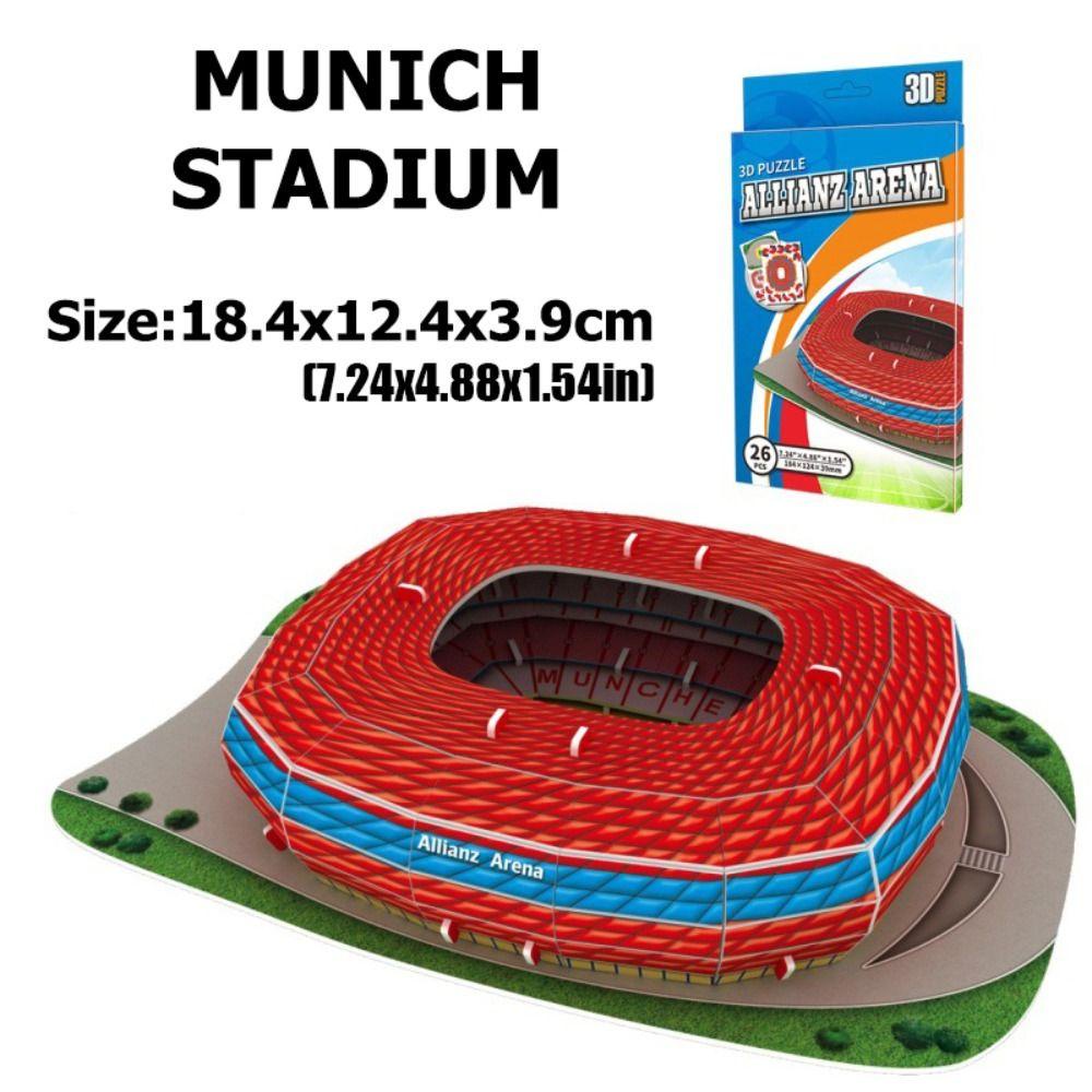 Mô Hình Lắp Ráp Sân Vận Động Viên Sân Vận Động 3D Bằng Giấy DIY