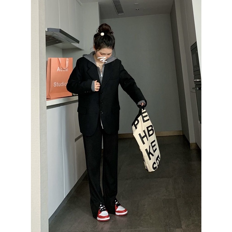 Áo Khoác Cardigan Dệt Kim Dáng Ngắn Có Mũ Trùm Thời Trang