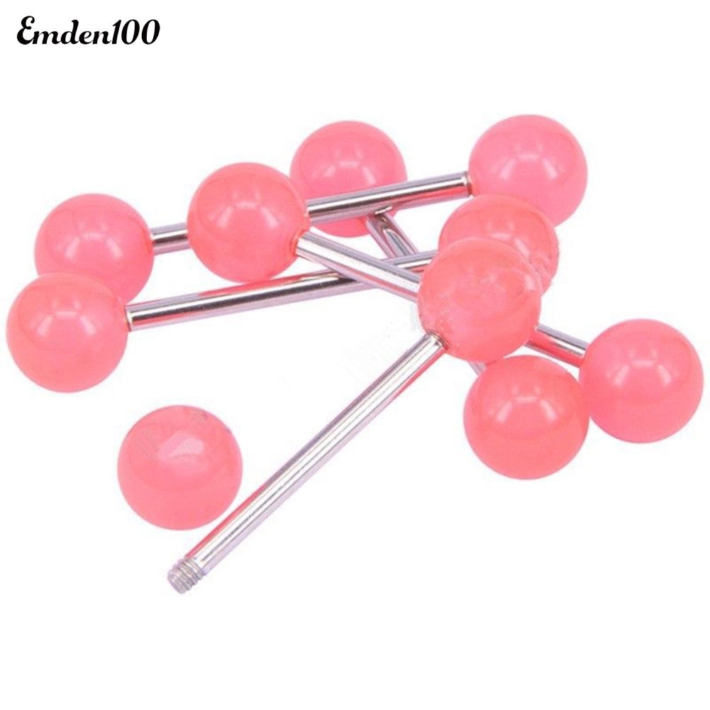 Bộ 10 Khuyên Xỏ Cơ Thể Dạ Quang Thời Trang